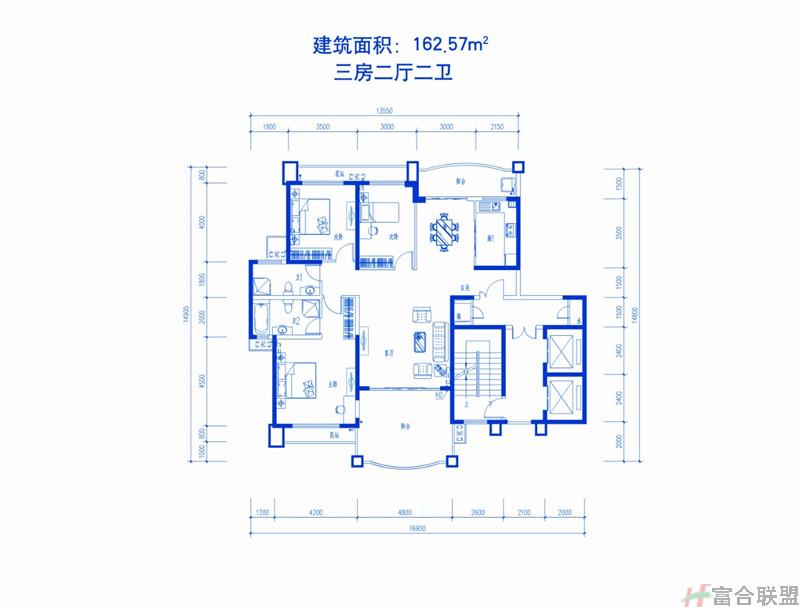 3房2厅2卫 建筑面积162.57平米.jpg