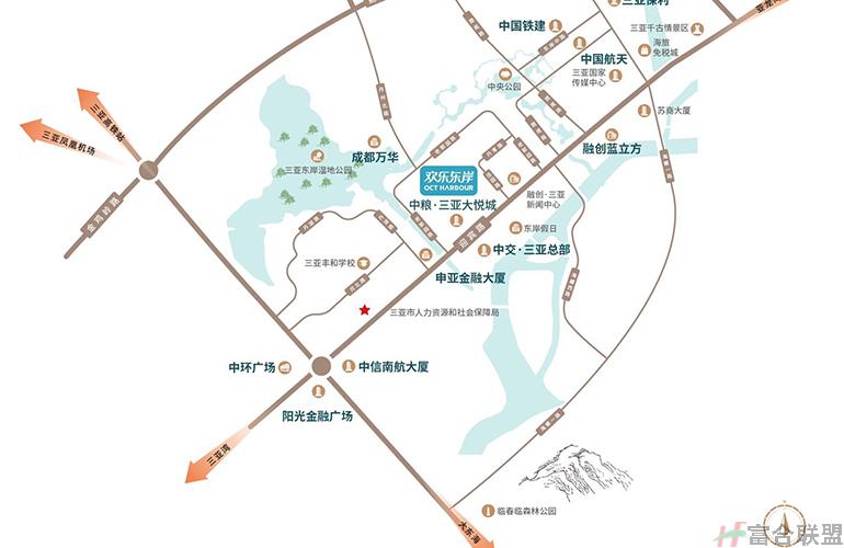 华侨城欢乐东岸项目区位图 